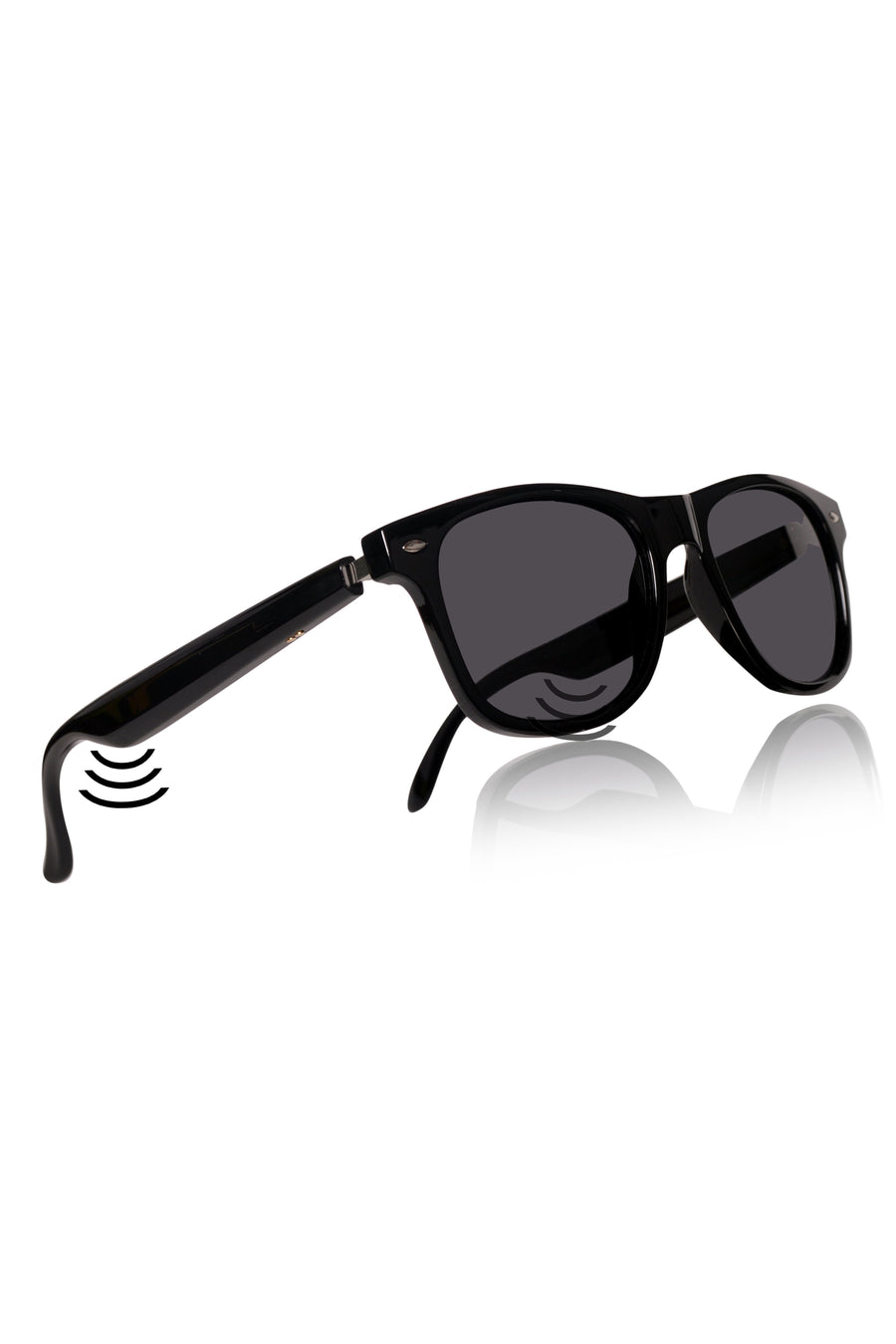 Jodykoes Square Smart Sunglasses with Speaker and Voice Assistant (Black)