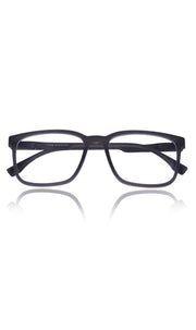 Colour Series : Vibrant colours eyewear rectangle frames with anti glare and blue filter eyeglasses for men and women (Opaque Black)