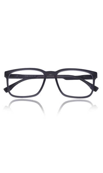 Colour Series : Vibrant colours eyewear rectangle frames with anti glare and blue filter eyeglasses for men and women (Opaque Black)