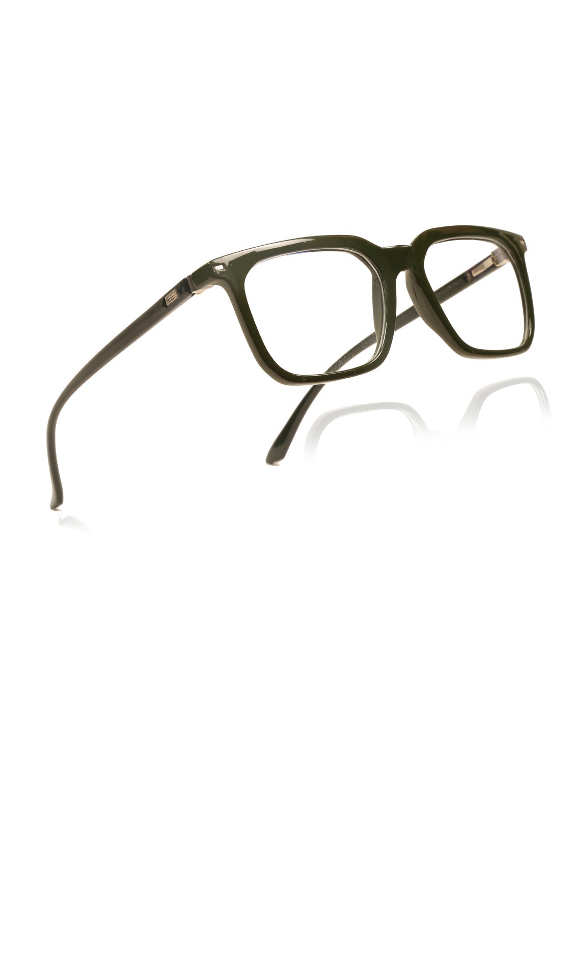Colour Frame Series: Stylish Square Spectacle Frames with Blue Ray Protection and Anti-Glare Glasses for Men and Women (Green)