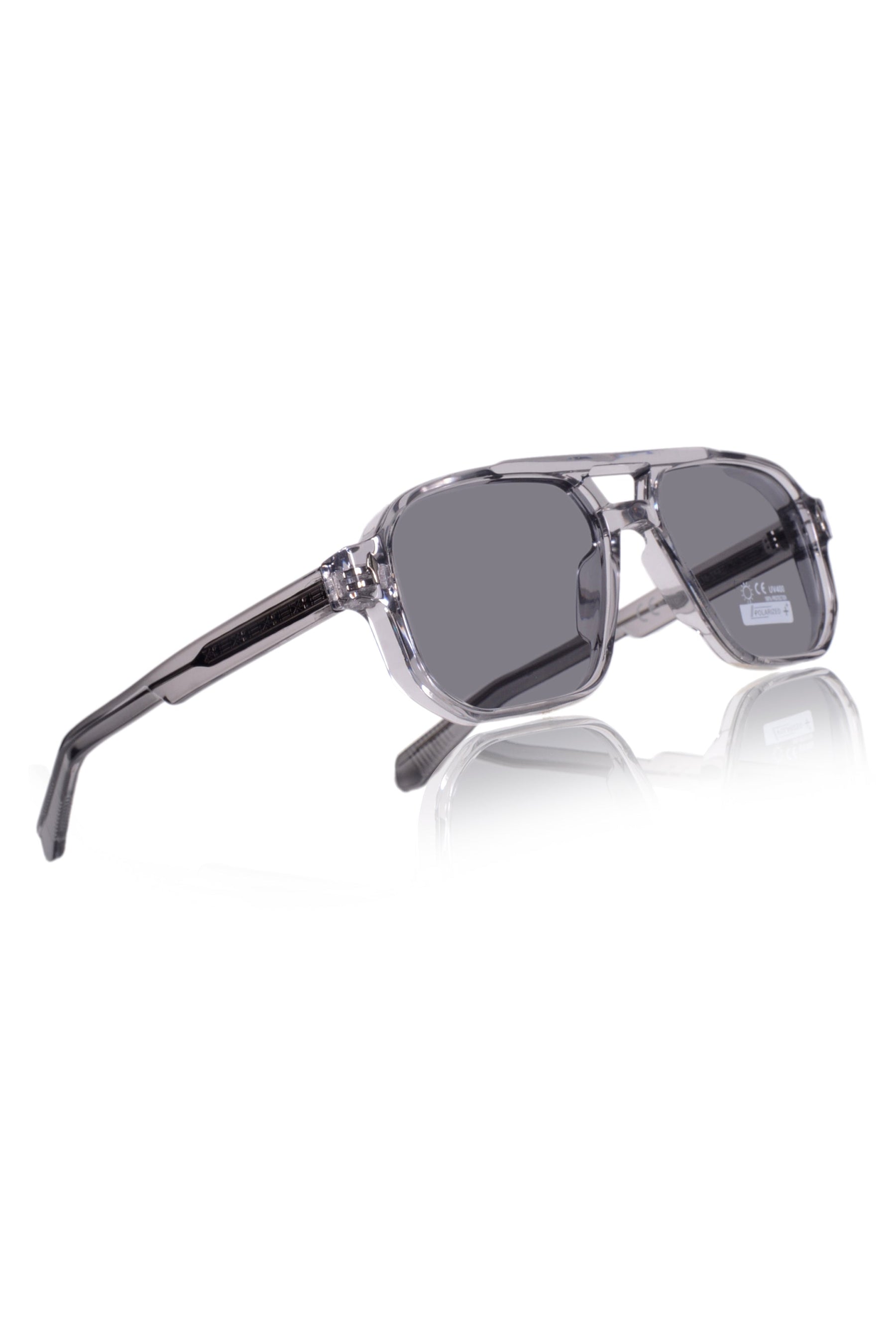 Legacy Aviator Sunglasses – UV400 Polarized (Crystal Gray)