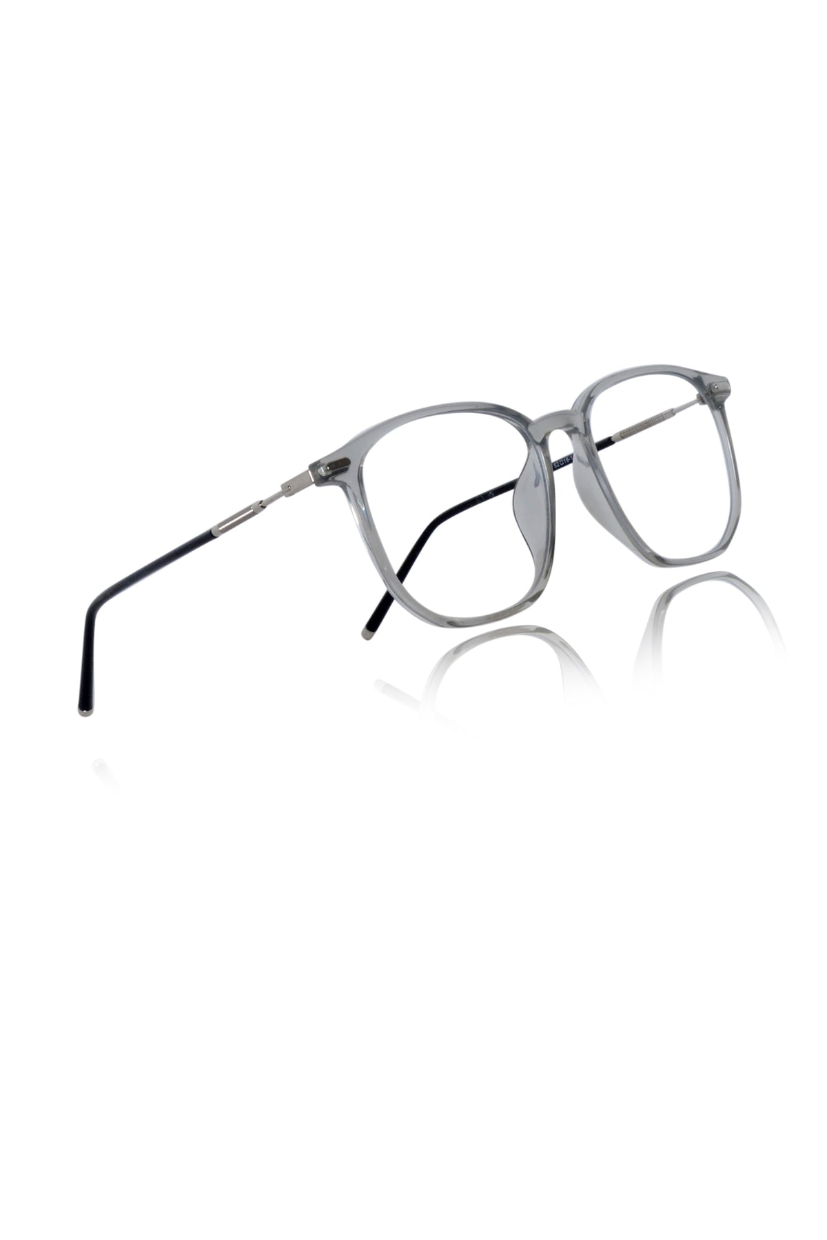 Color-Changing Eyewear Frames | Stylish Pure Acetate UV Protection Glasses | Lightweight & Durable Optical Frames for Men & Women (TRANSPARENT-GRAY)