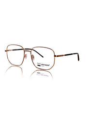 Luxury Series : Pure Titanium Metal Spectacle Eyeglasses | New Shape Square Metal Eyewear Frame (Matte Gold)