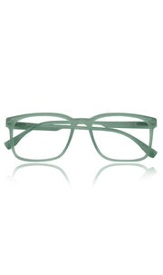 Colour Series : Vibrant colours eyewear rectangle frames with anti glare and blue filter eyeglasses for men and women (Sky Green)