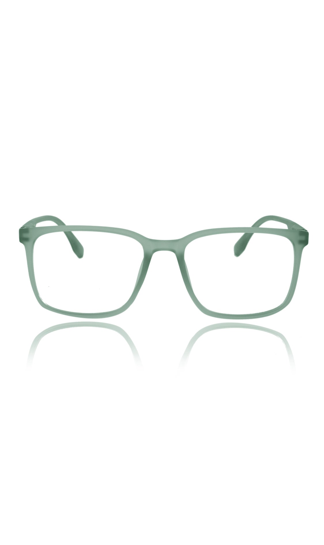 Colour Series : Vibrant colours eyewear rectangle frames with anti glare and blue filter eyeglasses for men and women (Sky Green)