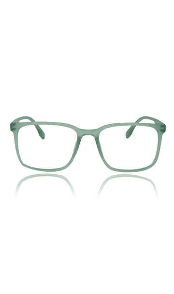Colour Series : Vibrant colours eyewear rectangle frames with anti glare and blue filter eyeglasses for men and women (Sky Green)