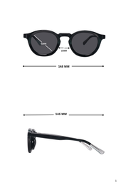 Legacy Round Sunglasses – UV400 Polarized (Black)