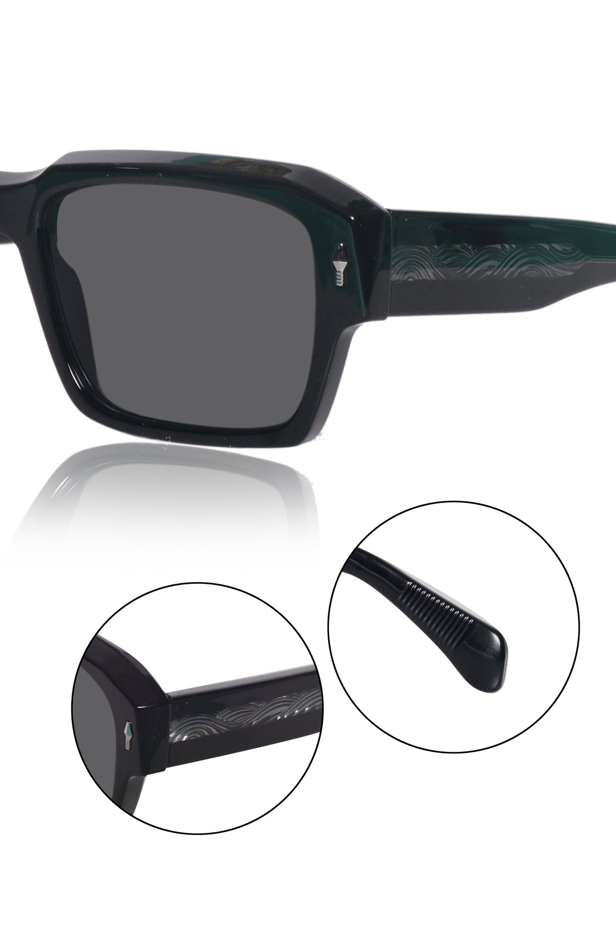 Legacy Square Sunglasses – UV400 Polarized (Black)