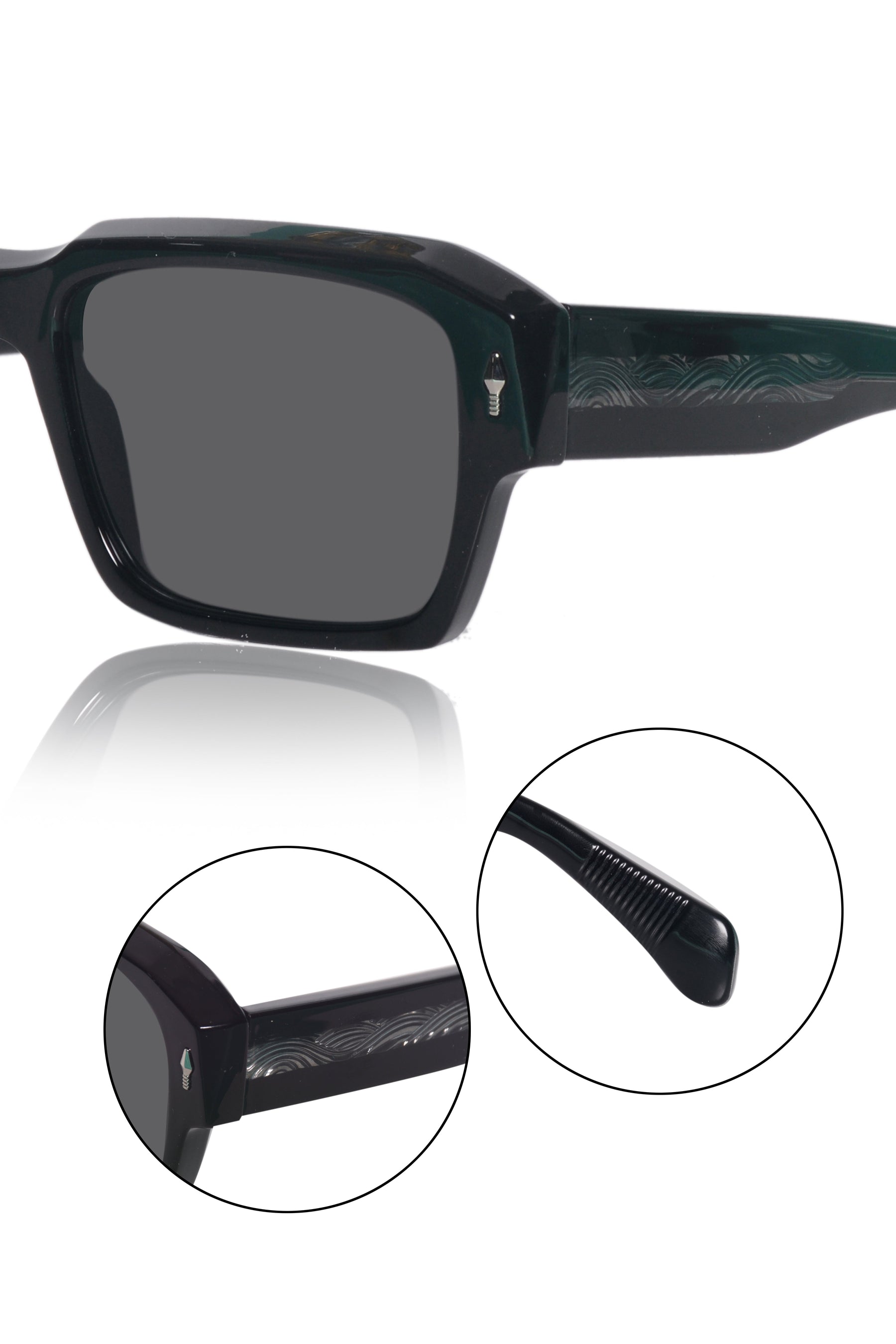 Legacy Square Sunglasses – UV400 Polarized (Black)