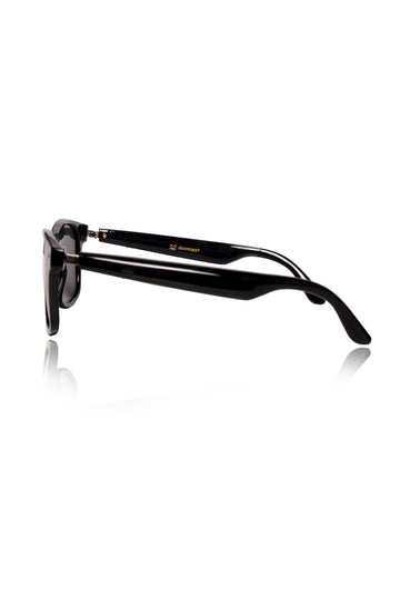 Jodykoes Square Smart Sunglasses with Speaker and Voice Assistant (Black)