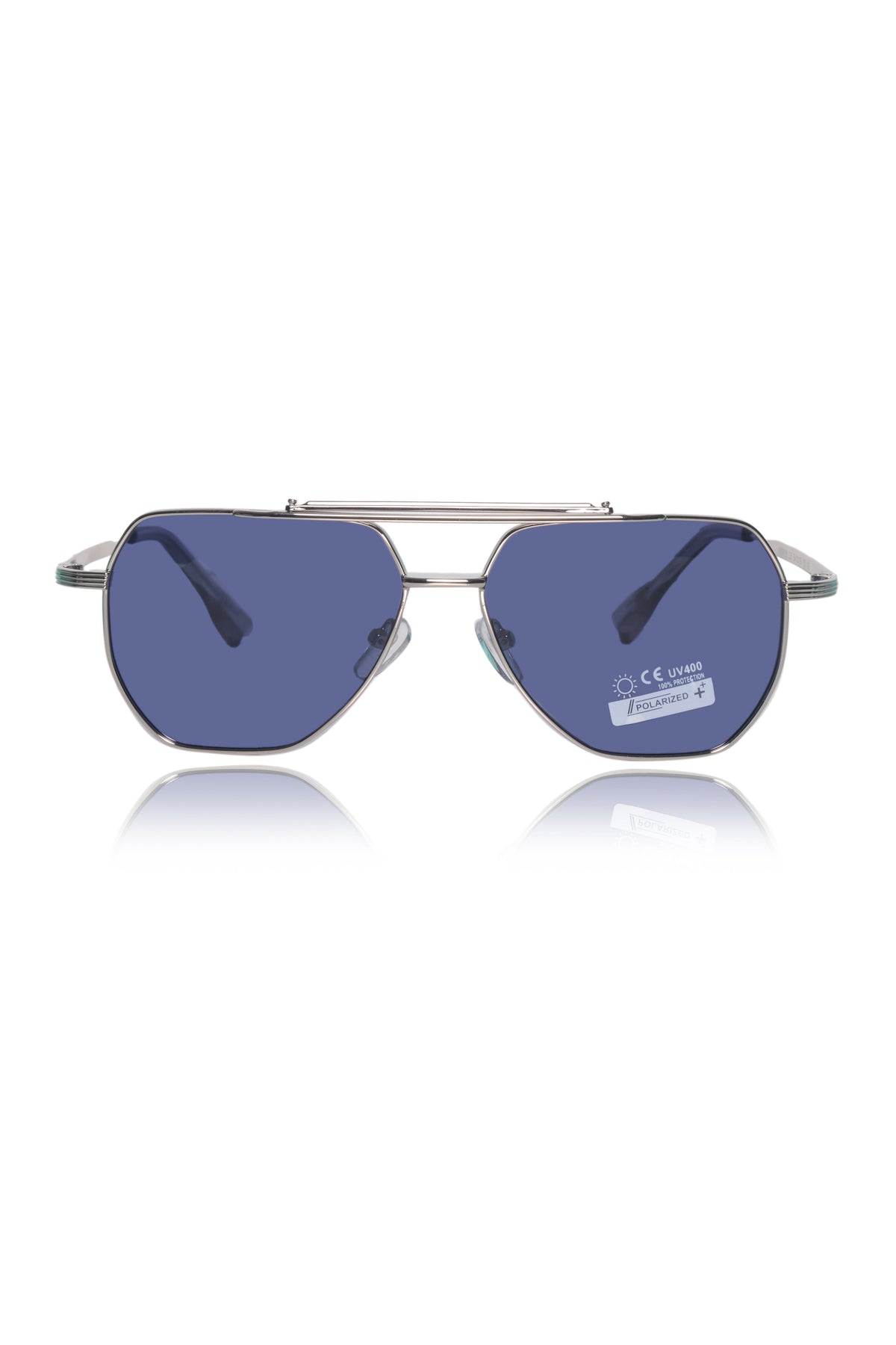 Legacy Metal Square Sunglasses – UV400 Polarized (Blue)