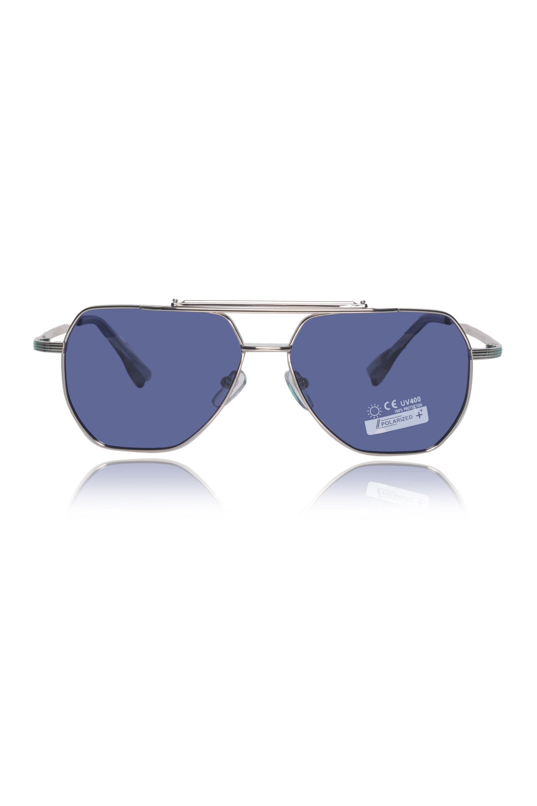 Legacy Metal Square Sunglasses – UV400 Polarized (Blue)