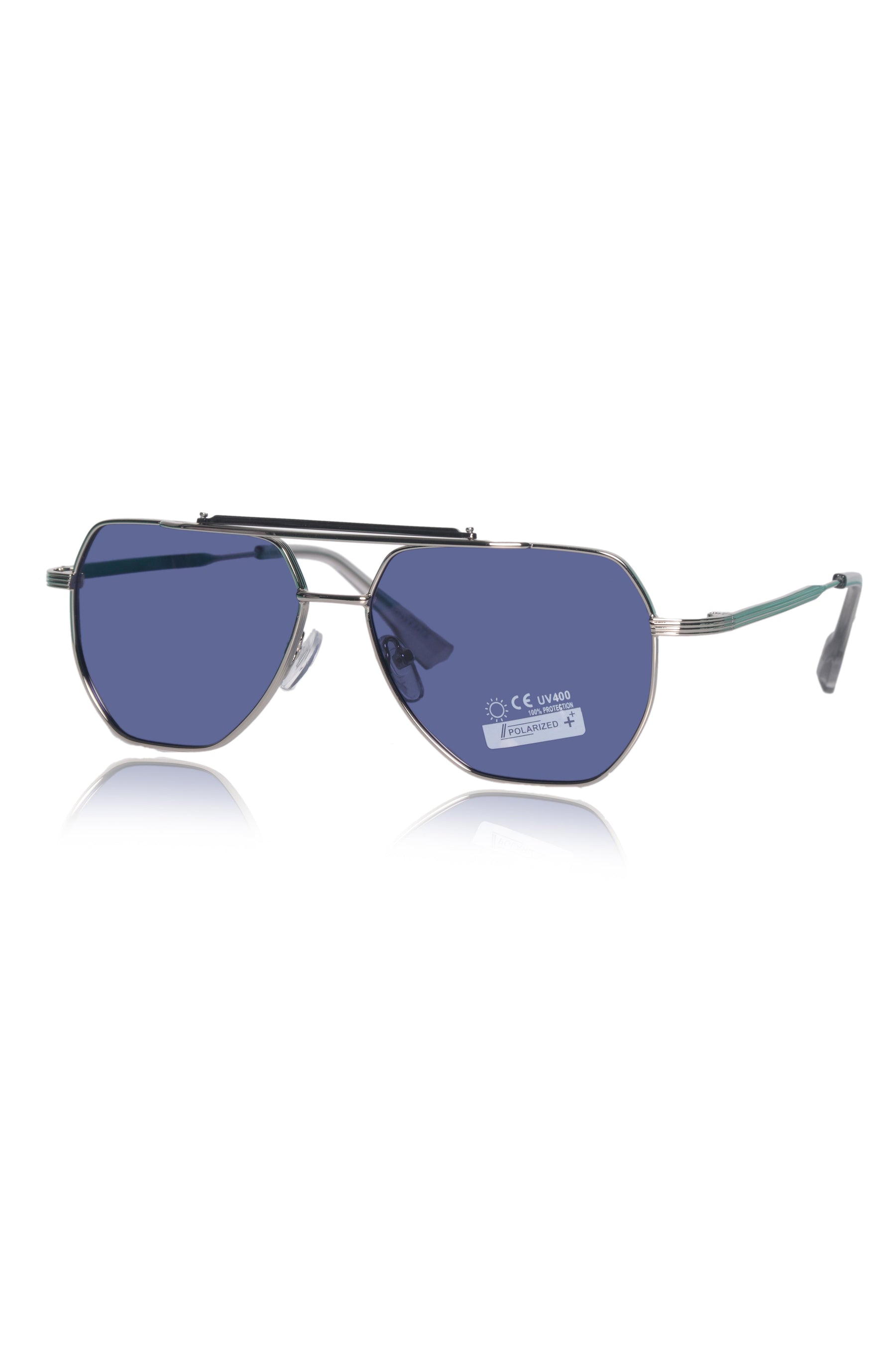 Legacy Metal Square Sunglasses – UV400 Polarized (Blue)