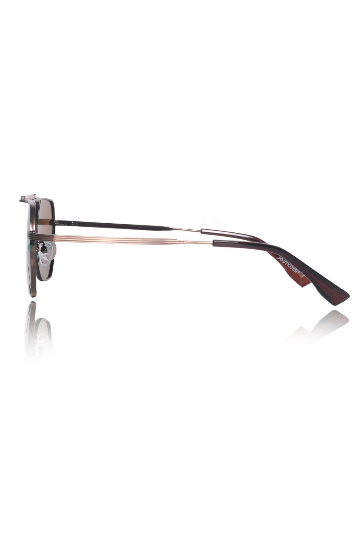 Legacy Metal Square Sunglasses – UV400 Polarized (Brown)