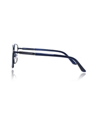 Founder's Edition Square Metal Titanium Eyeglass Frame | Premium Luxury Titanium Eyewear Glasses (Black-Blue)