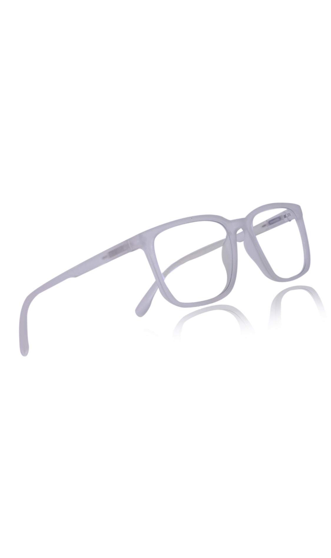 Colour Series : Vibrant colours eyewear rectangle frames with anti glare and blue filter eyeglasses for men and women (Pearl White)