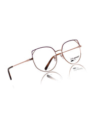 Luxury Series : Pure Titanium Metal Spectacle Eyeglasses | Cat Eye Metal Eyewear Frame (Purple and Rose Gold)