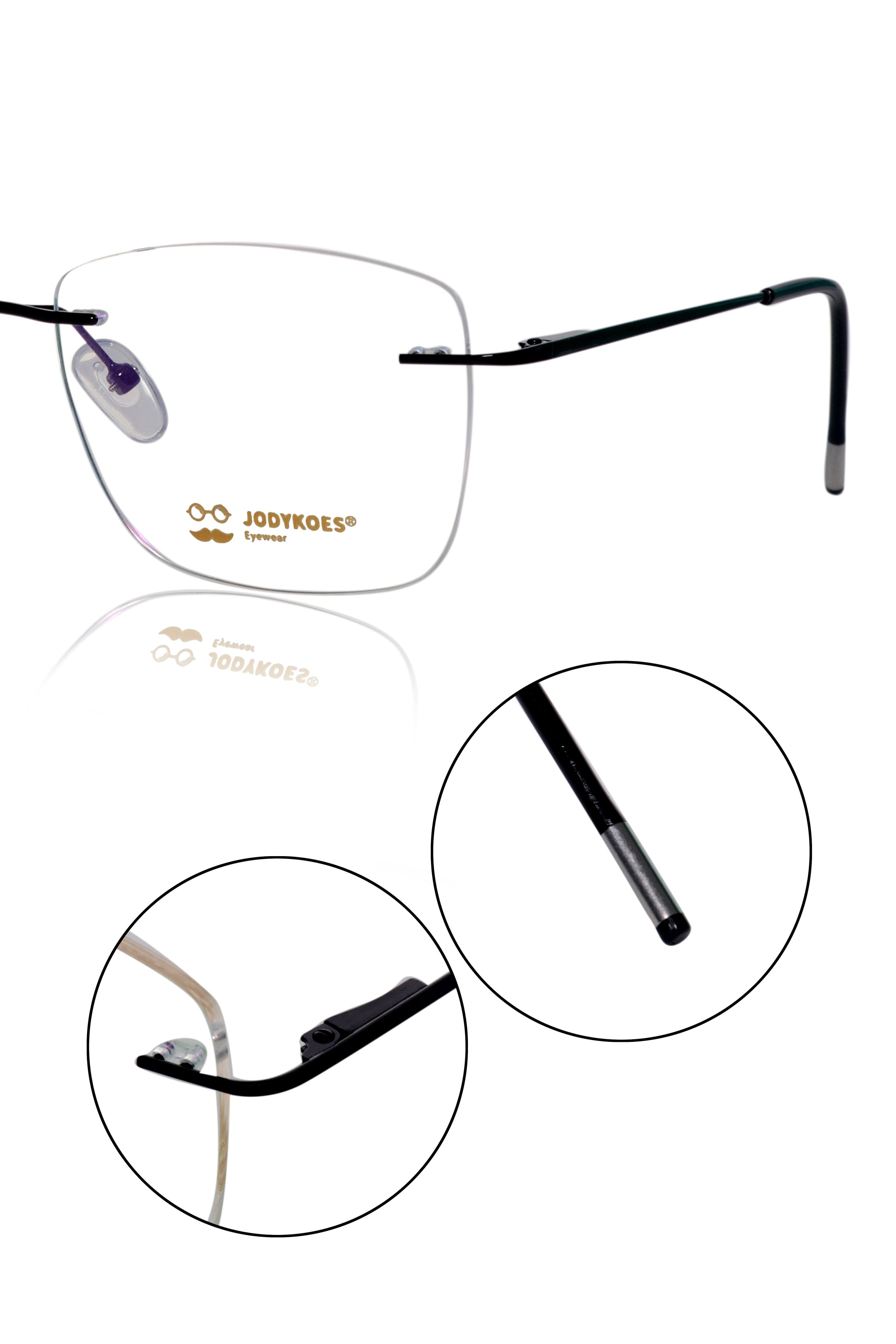 Square Signature Rimless Frame