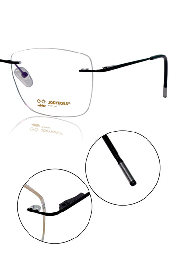 Square Signature Rimless Frame