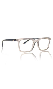 Colour Frame Series: Stylish Square Spectacle Frames with Blue Ray Protection and Anti-Glare Glasses for Men and Women (Frost Transparent Blue)