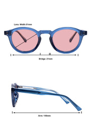 Legacy Round Sunglasses – UV400 Polarized (Blue Rose)