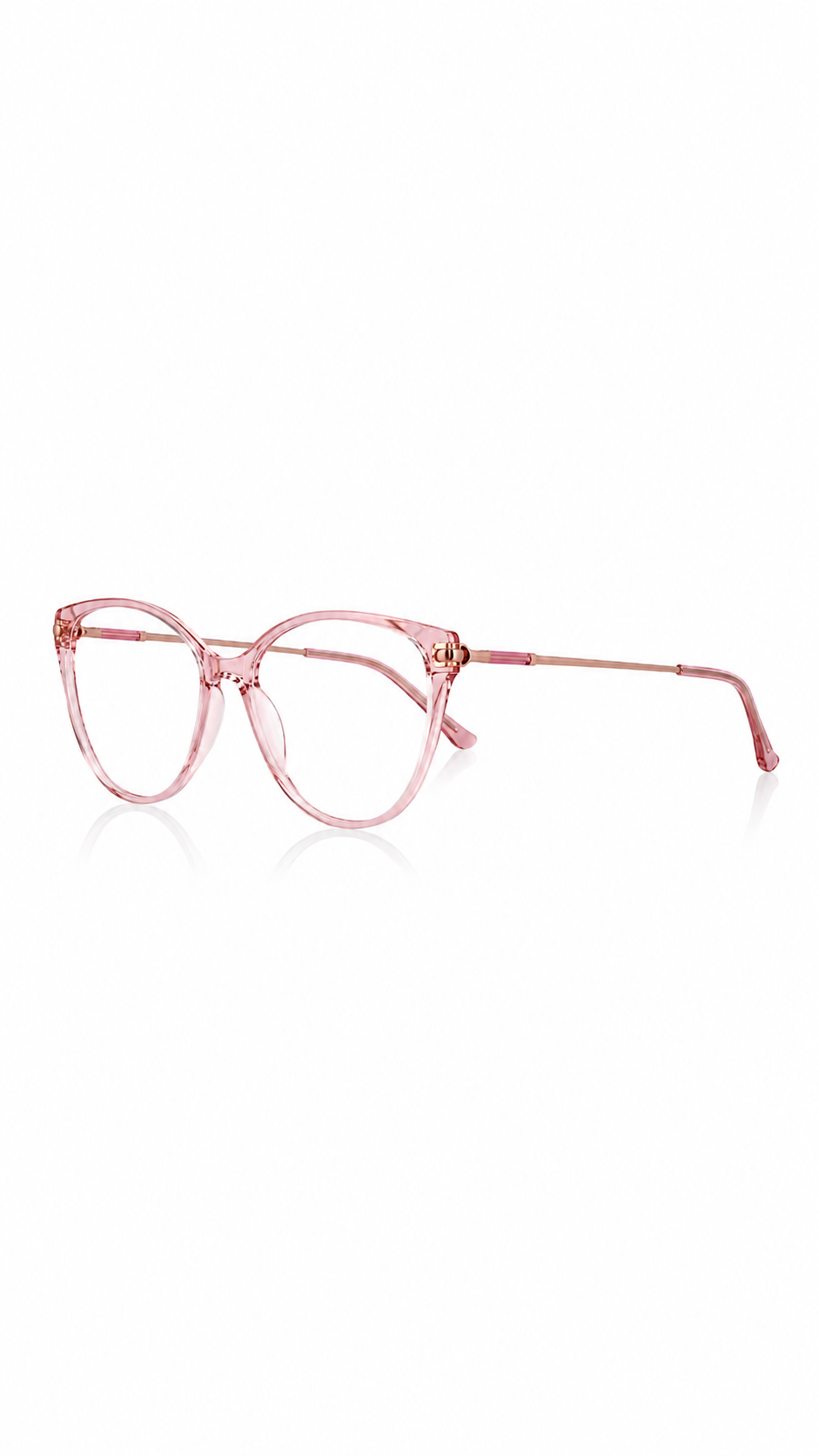 Pink Oversized Cat Eye Glasses Frame