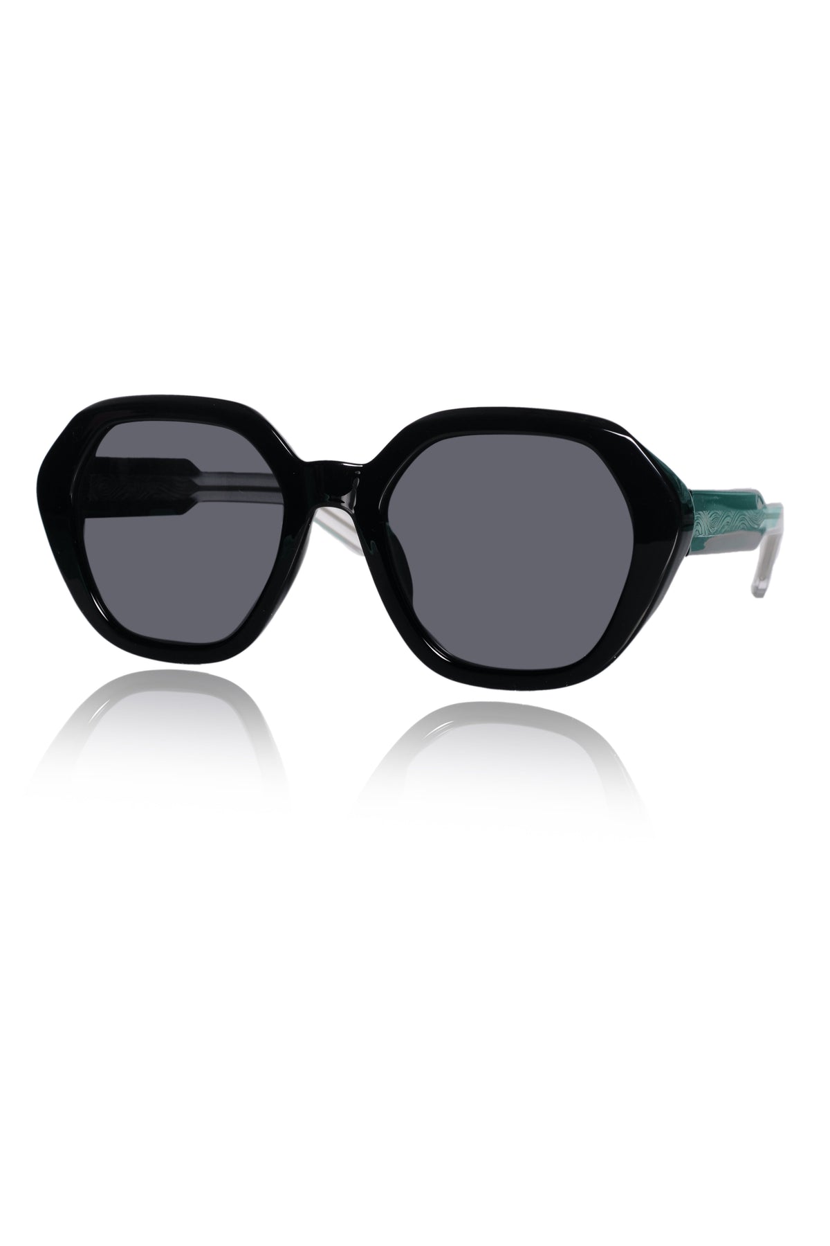 Legacy Cat Eye Square Sunglasses – UV400 Polarized (Black)
