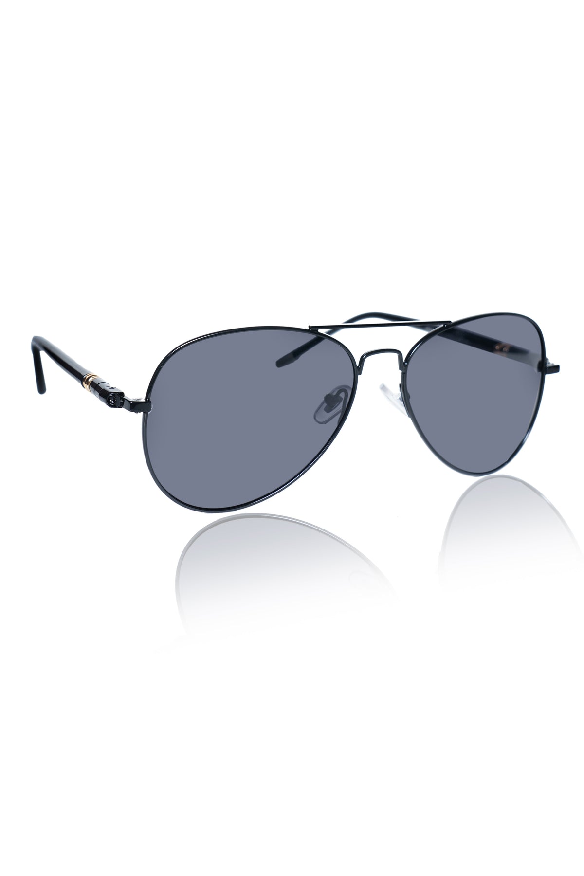 Series Obsession : Premium Polarized Aviator Sunglass with Designer Arms For UV Protection, Sun Shade Glares Fashion Accessories (Black)