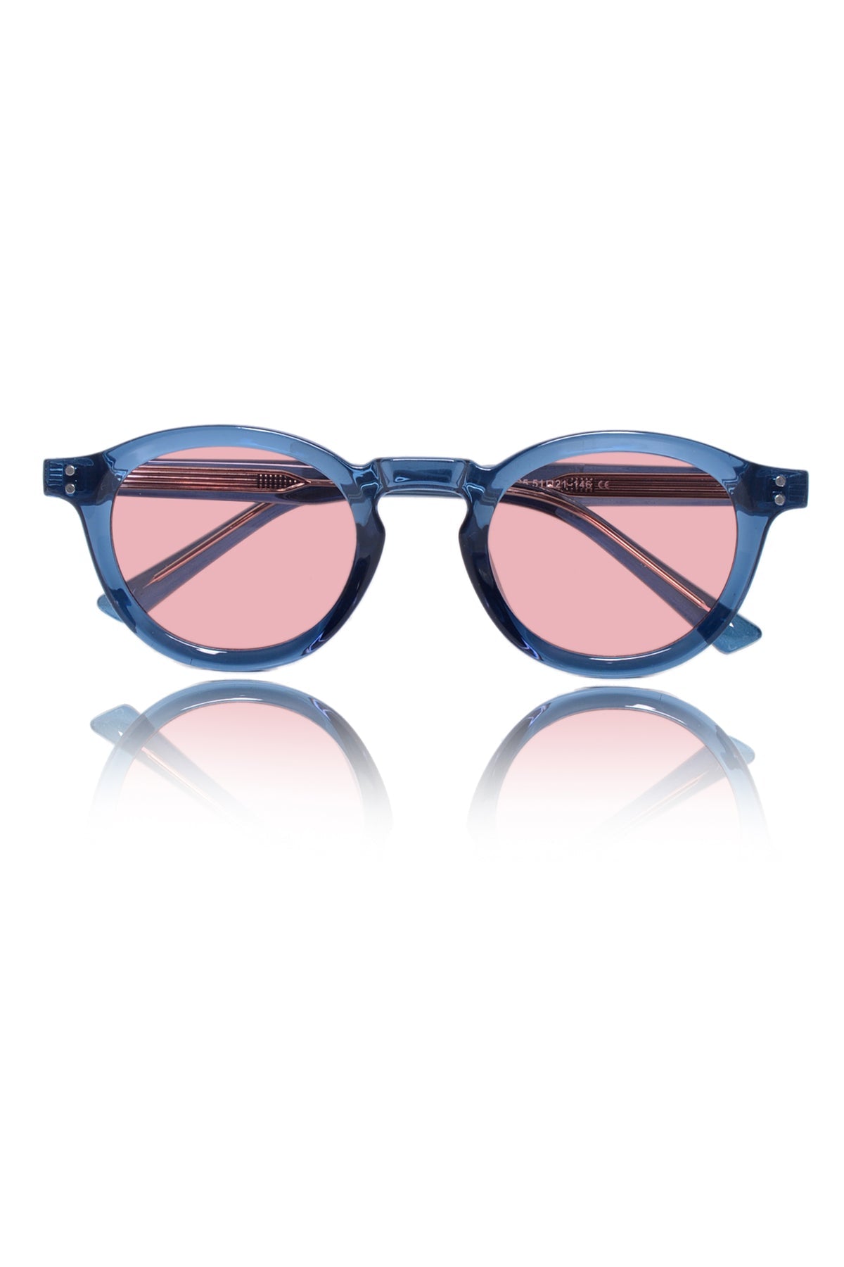 Legacy Round Sunglasses – UV400 Polarized (Blue Rose)