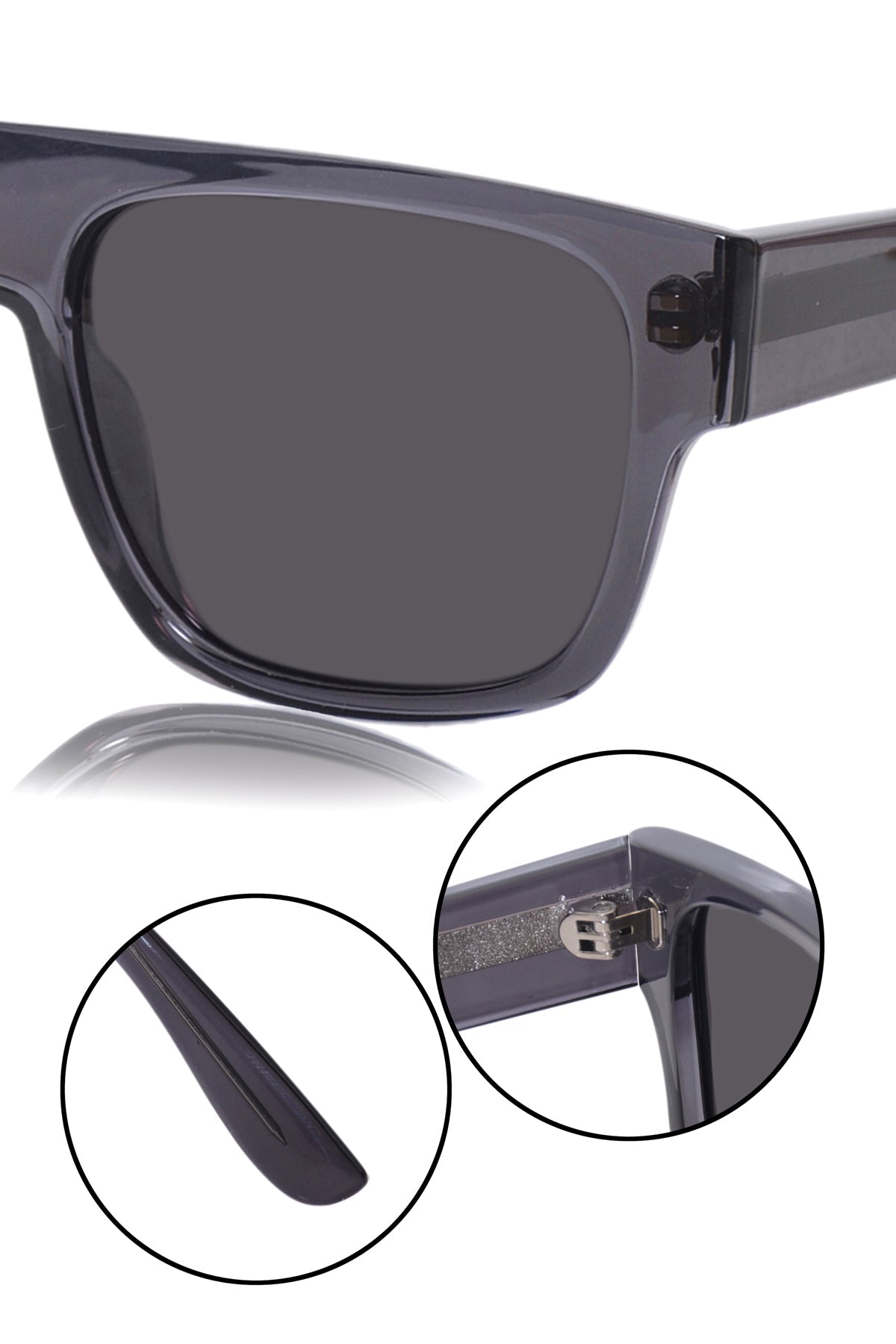 Legacy Square Sunglasses – UV400 Polarized (Crystal Gray)