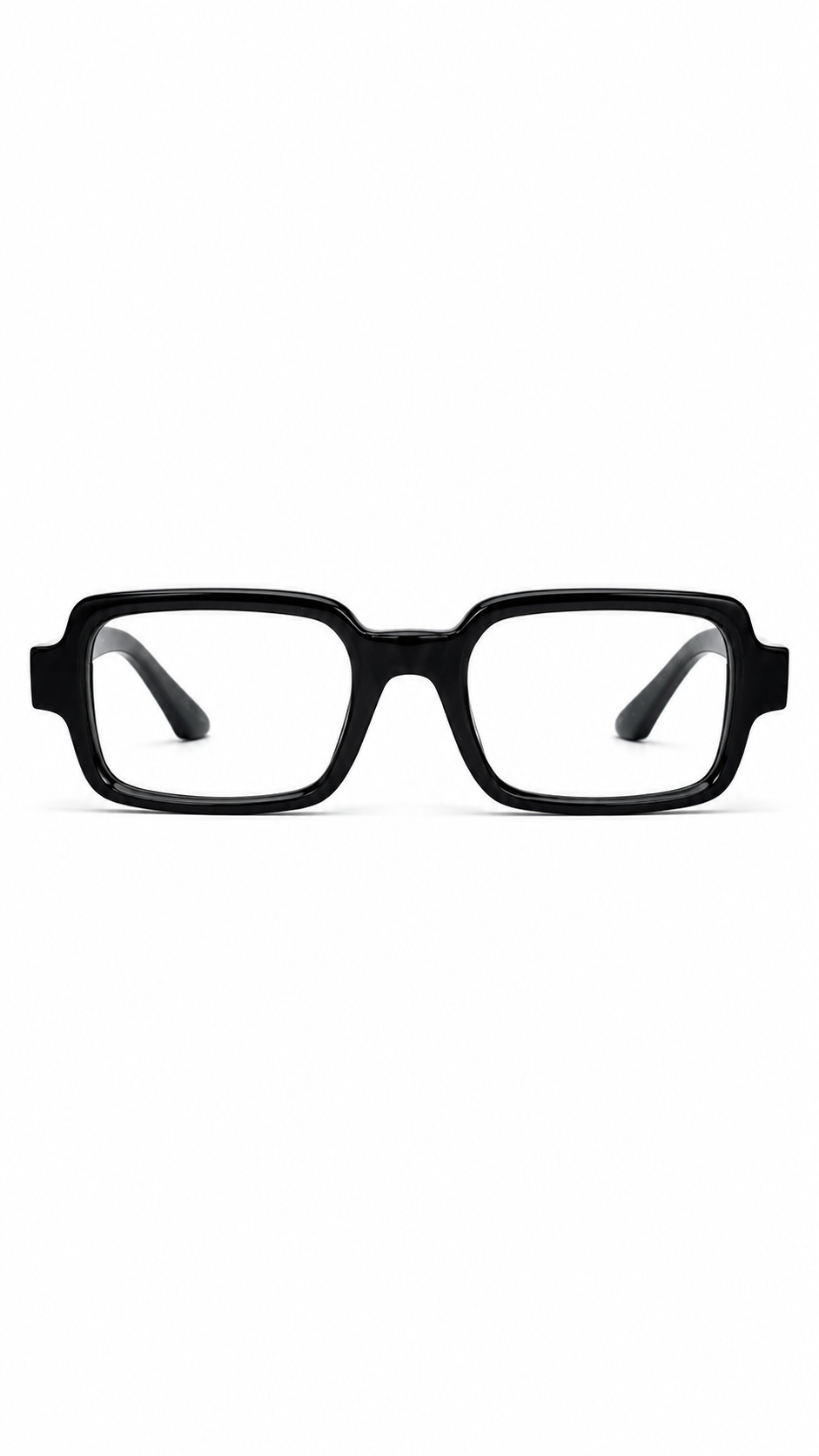 Black Rectangle Stylish Glasses Frame