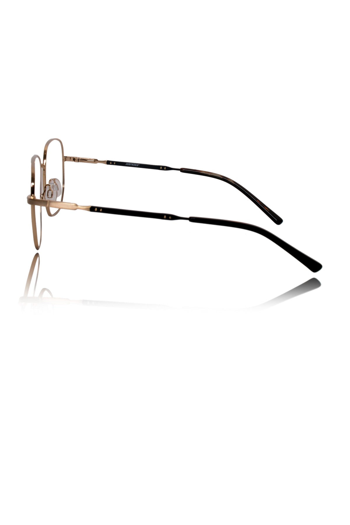 Luxury Series : Pure Titanium Metal Spectacle Eyeglasses | New Shape Square Metal Eyewear Frame (Matte Gold)