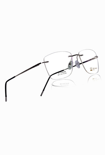 Square Signature Rimless Frame (Blue)