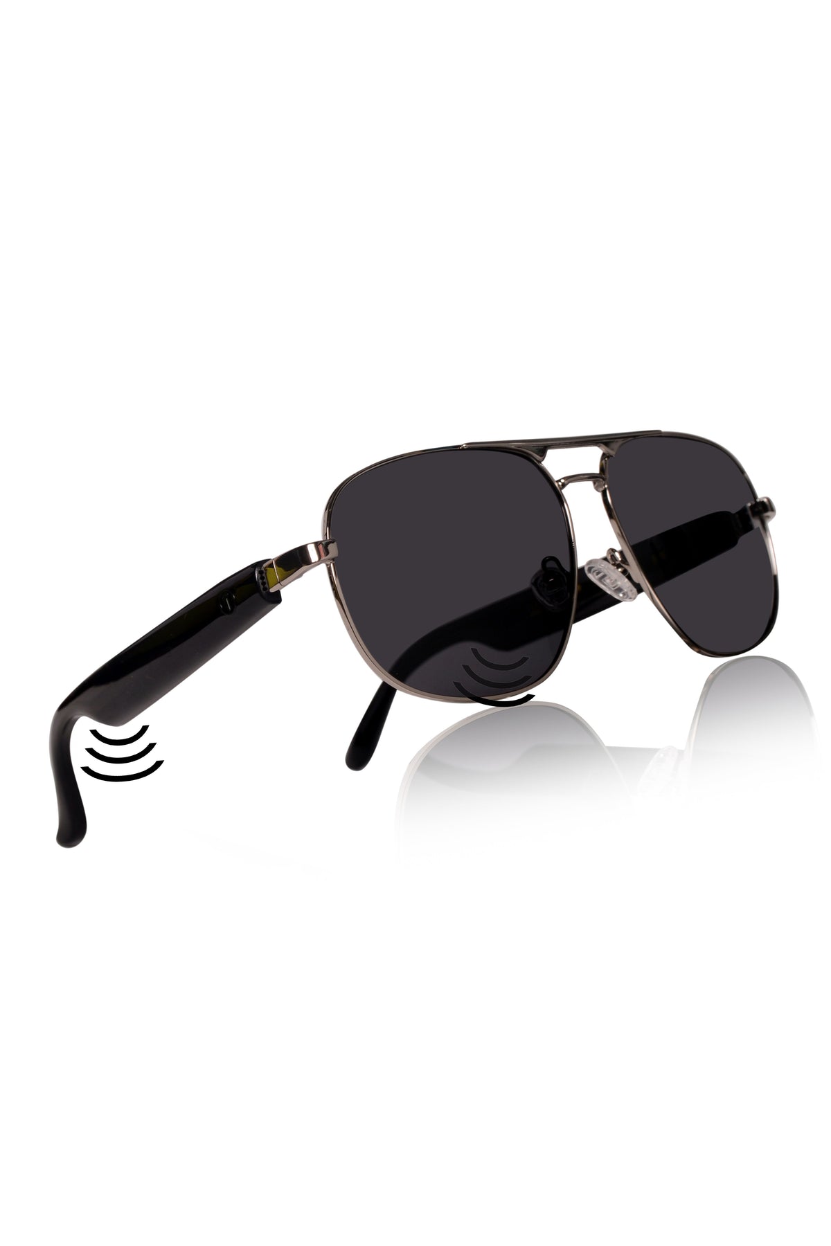 Jodykoes Square Smart Sunglasses with Speaker and Voice Assistant (Grey)
