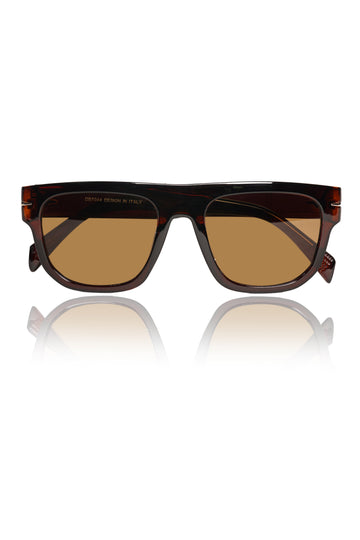 Series Obsession : Premium Square Pure Acetate Sheet Designer Fashionable Sunglasses Eyewear Shades For Men and Women With UV Protection Eyeglasses Frame (Brown)