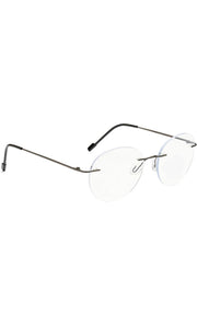 Round Signature Rimless Frame (Black)