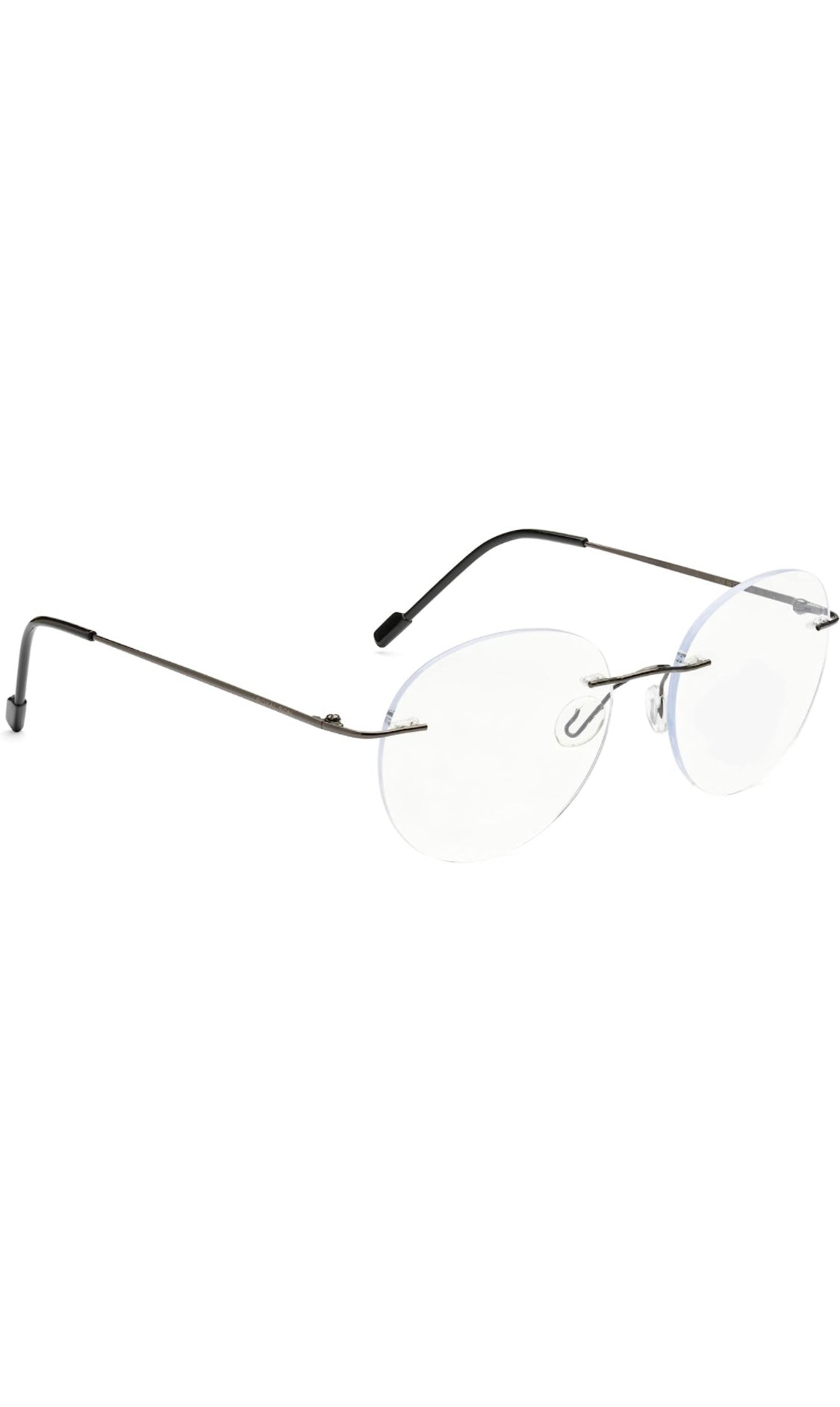 Round Signature Rimless Frame (Black)