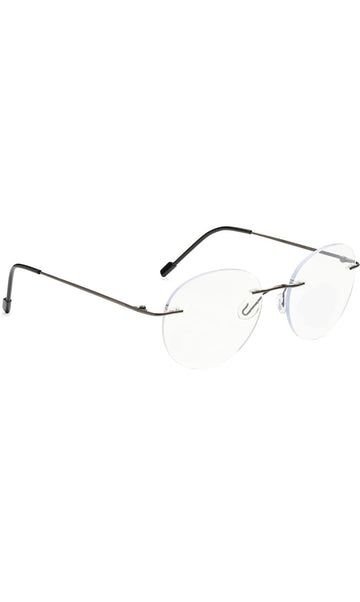 Round Signature Rimless Frame (Black)