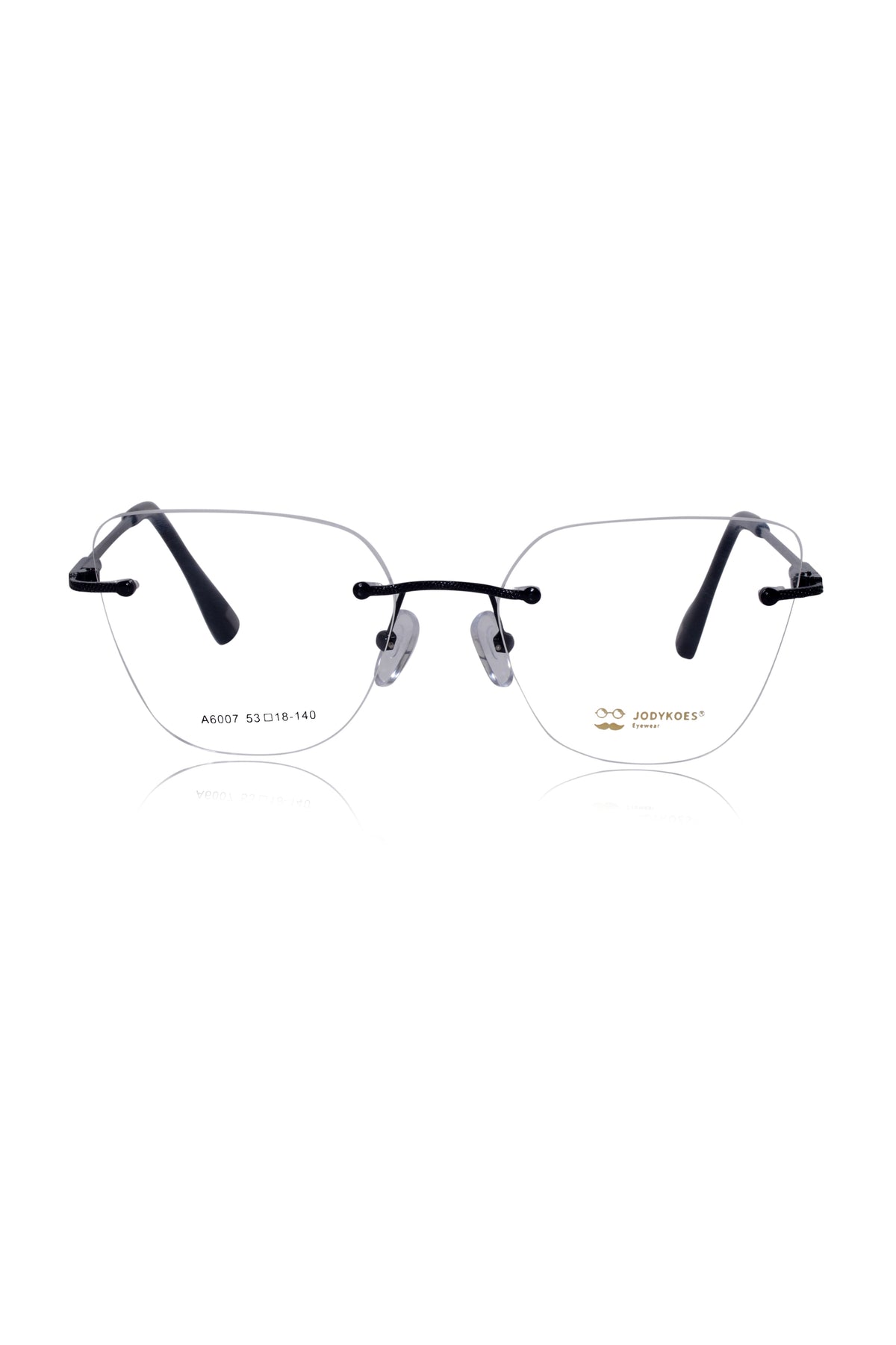 Cat Eye Signature Rimless Frame (Black)