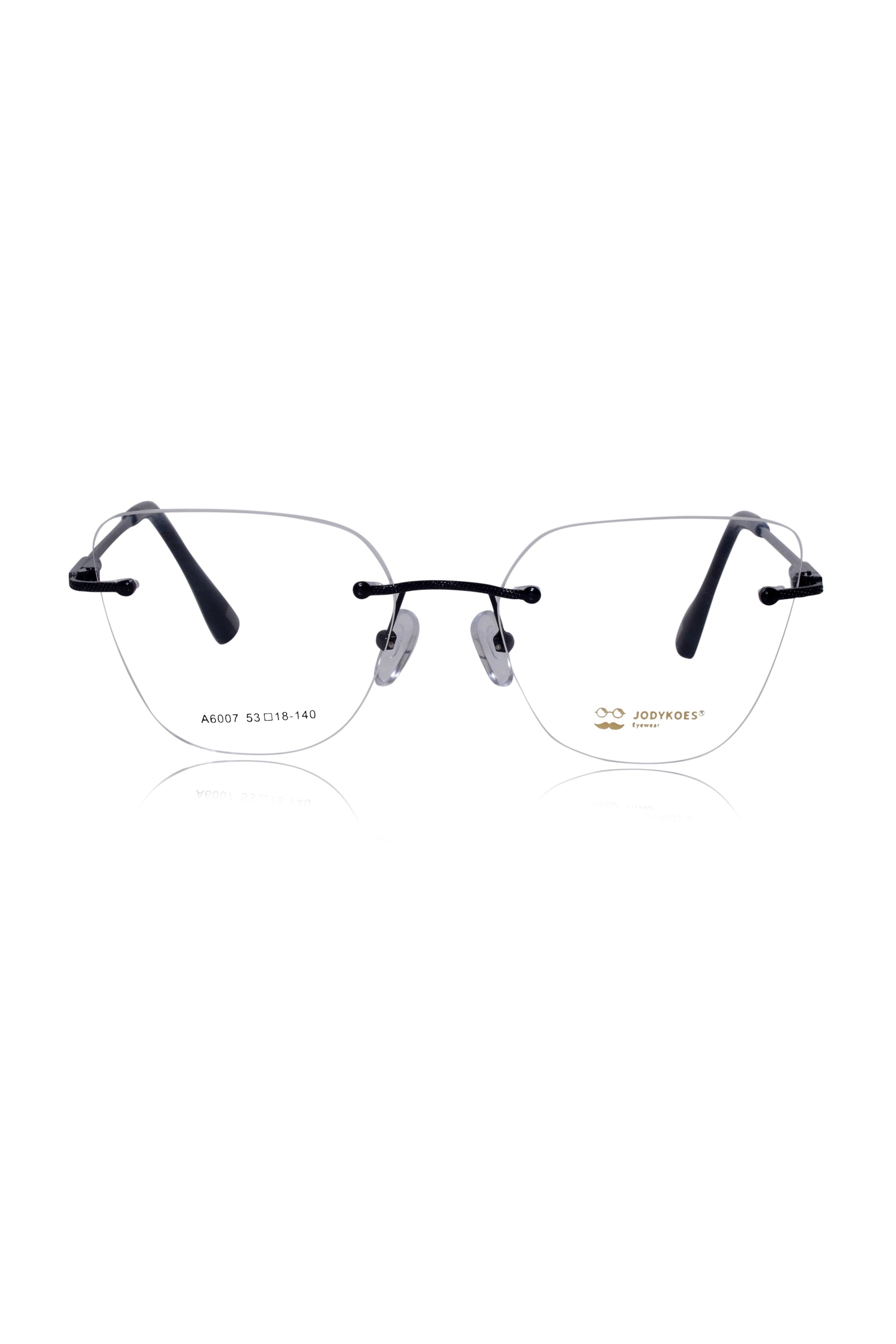 Cat Eye Signature Rimless Frame (Black)