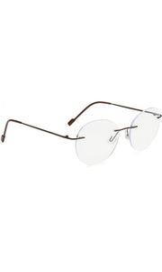 Round Signature Rimless Frame (Copper Brown)
