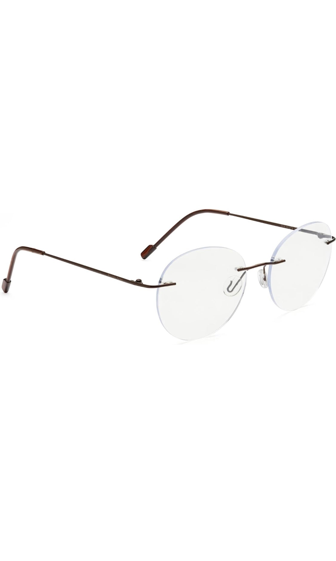 Round Signature Rimless Frame (Copper Brown)