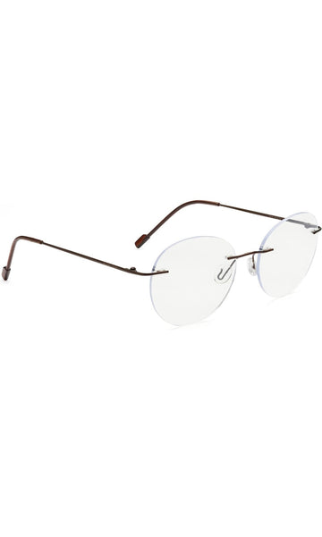 Round Signature Rimless Frame (Copper Brown)