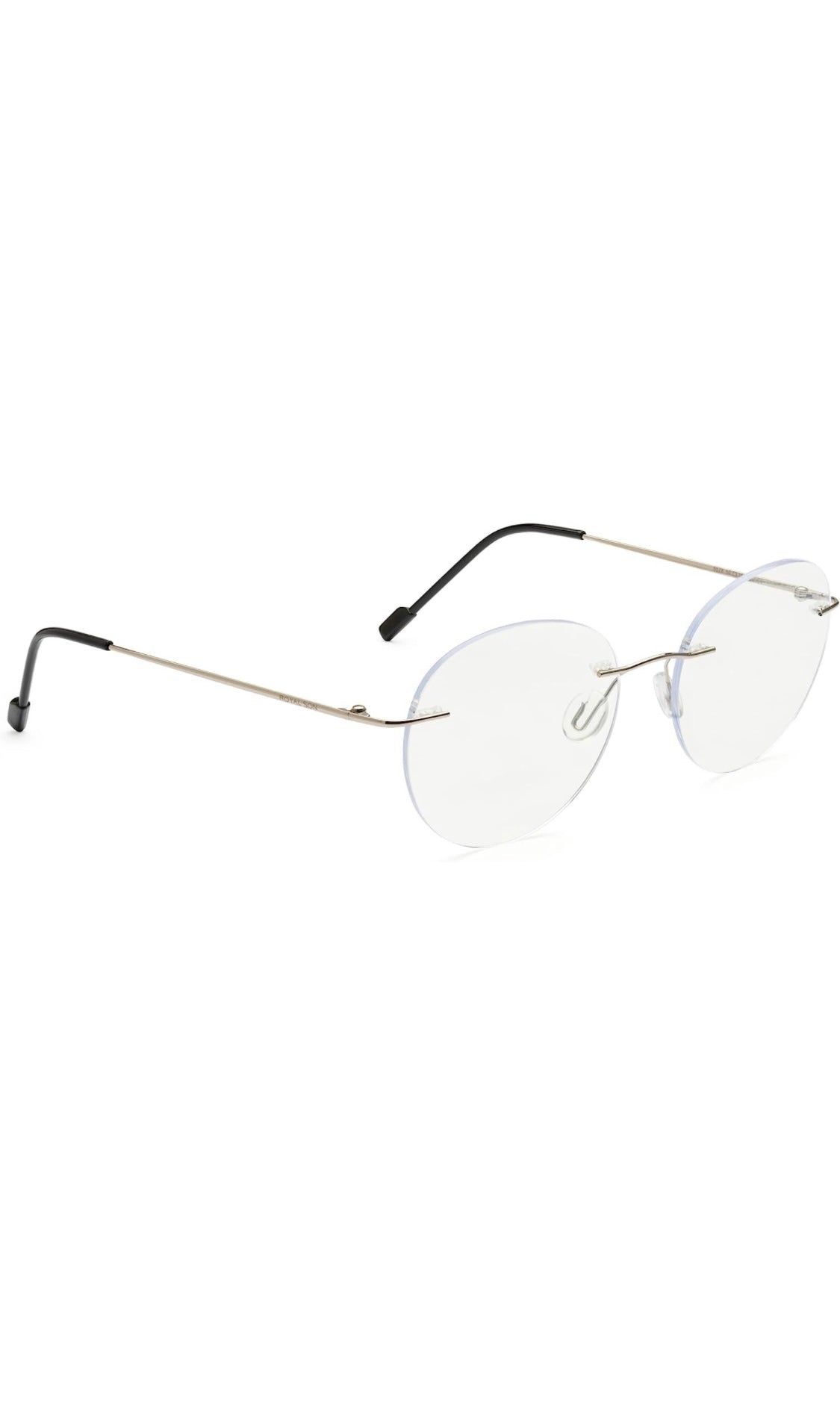 Round Signature Rimless Frame (Silver)