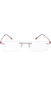 Rectangle Signature Rimless Frame (Pink)