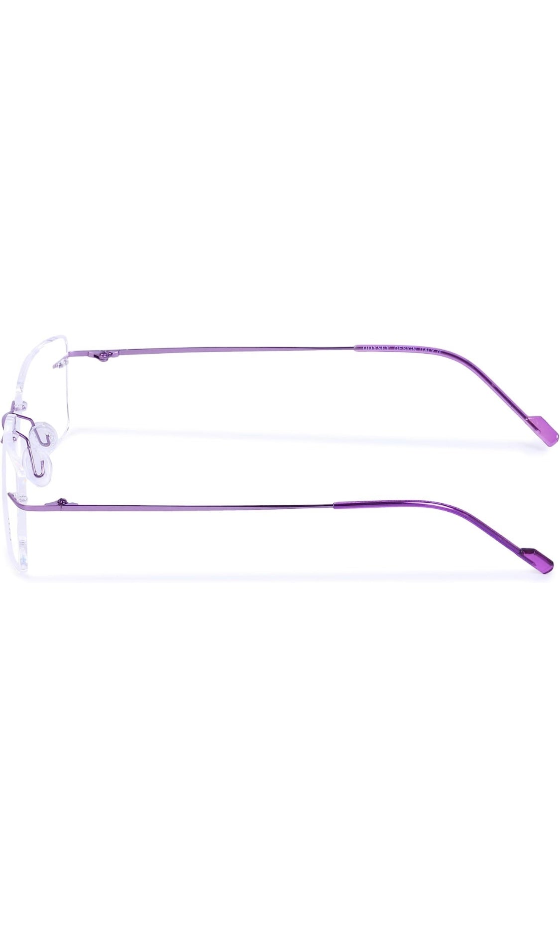 Rectangle Signature Rimless Frame (Purple)
