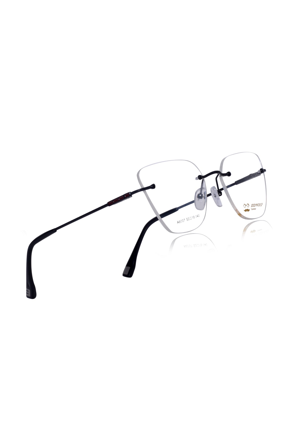 Cat Eye Signature Rimless Frame (Black)