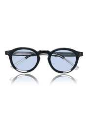 Legacy Round Sunglasses – UV400 Polarized (Trans Blue)