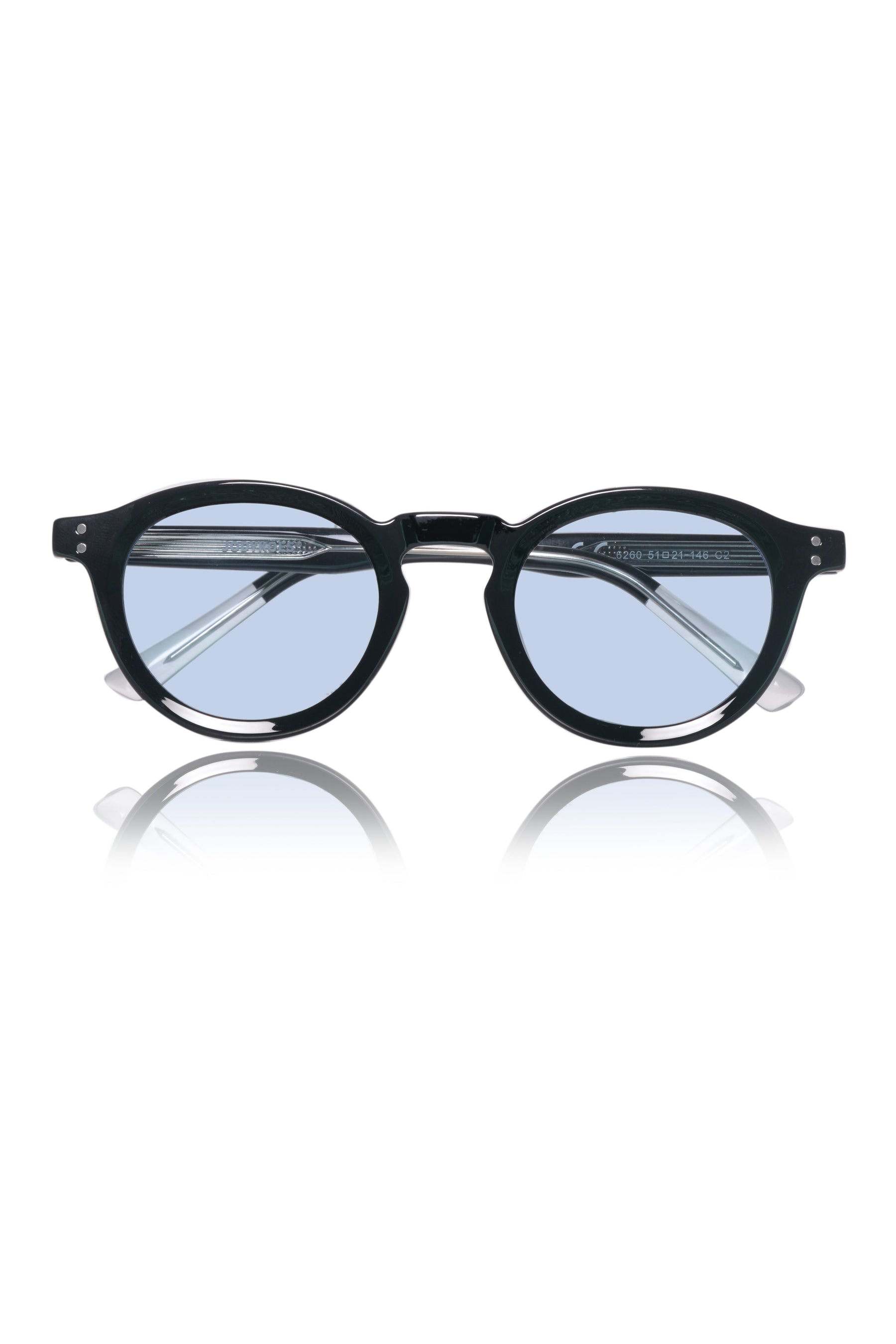 Legacy Round Sunglasses – UV400 Polarized (Trans Blue)