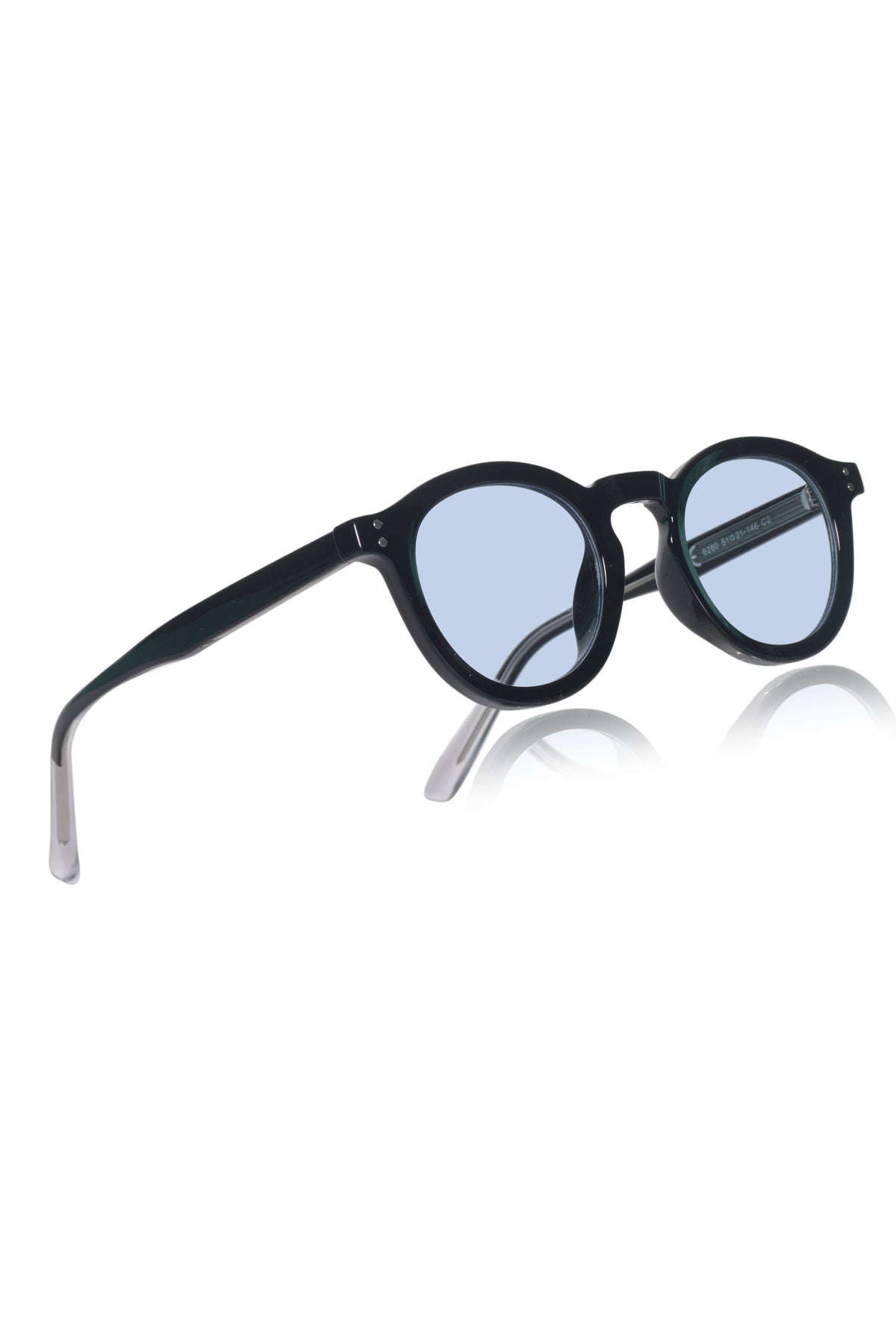 Legacy Round Sunglasses – UV400 Polarized (Trans Blue)